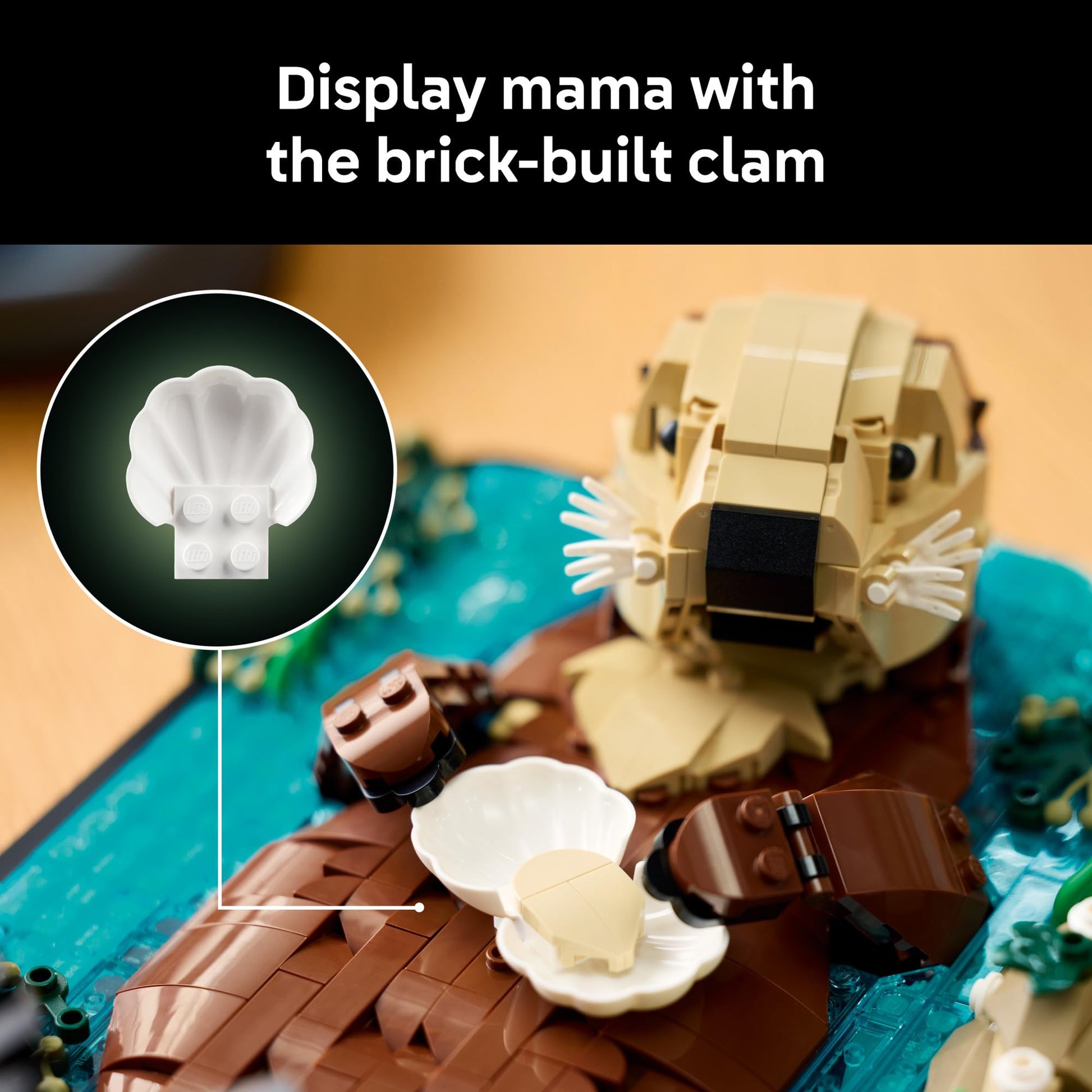 LEGO Ideas Floating Sea Otters Building Sets for Adults - Room or Office Decor for Women & Men, Ages 18+ - Gift Ideas for Birthday - 21366 LEGO