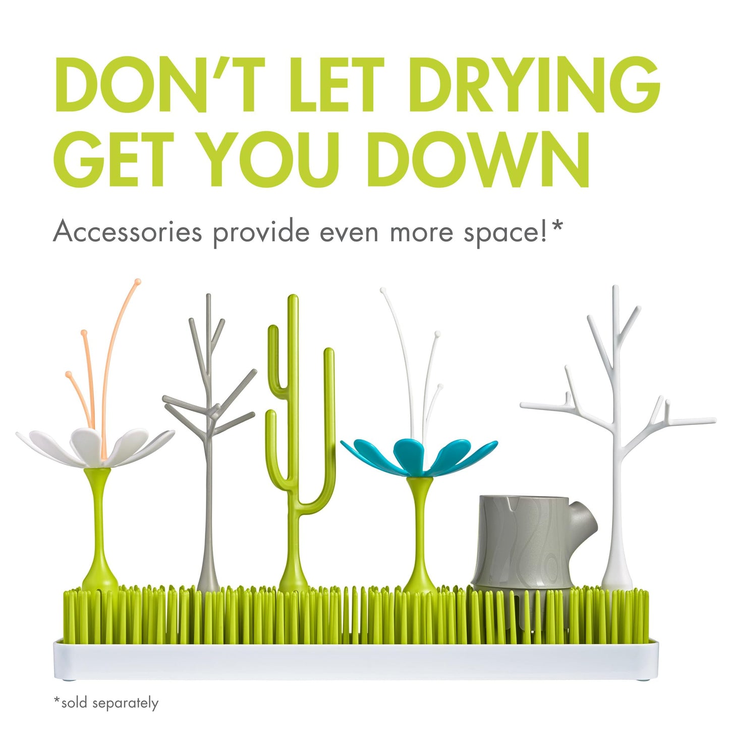 Boon Drying Rack Lawn Countertop, Green Boon