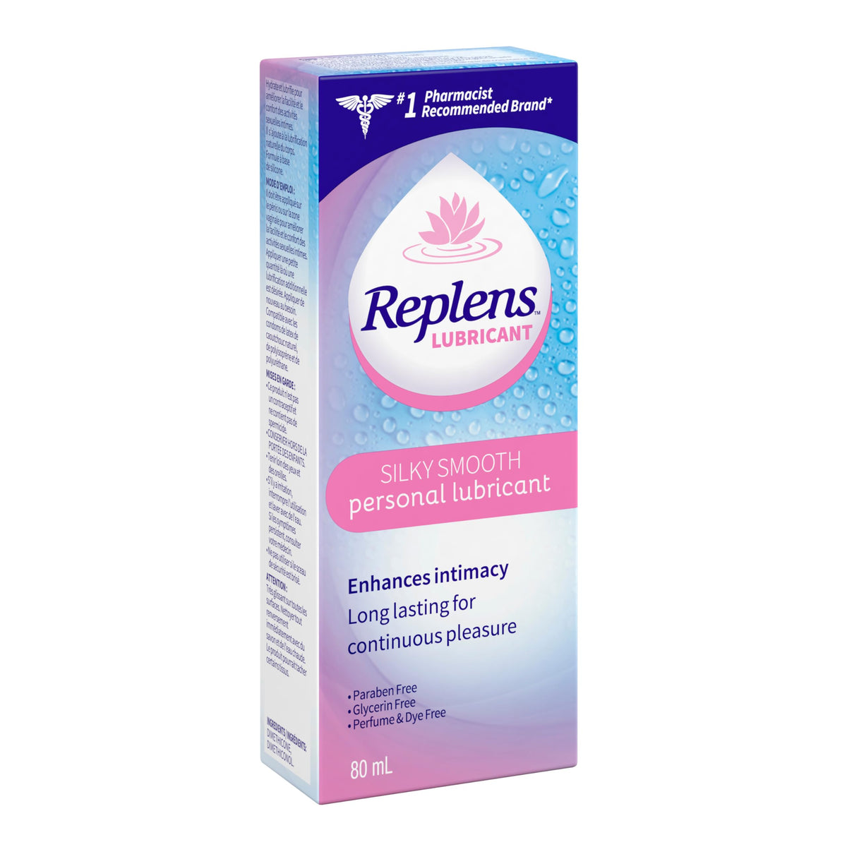 Replens Silky Smooth Personal Lubricant, Paraben Free, 80 mL