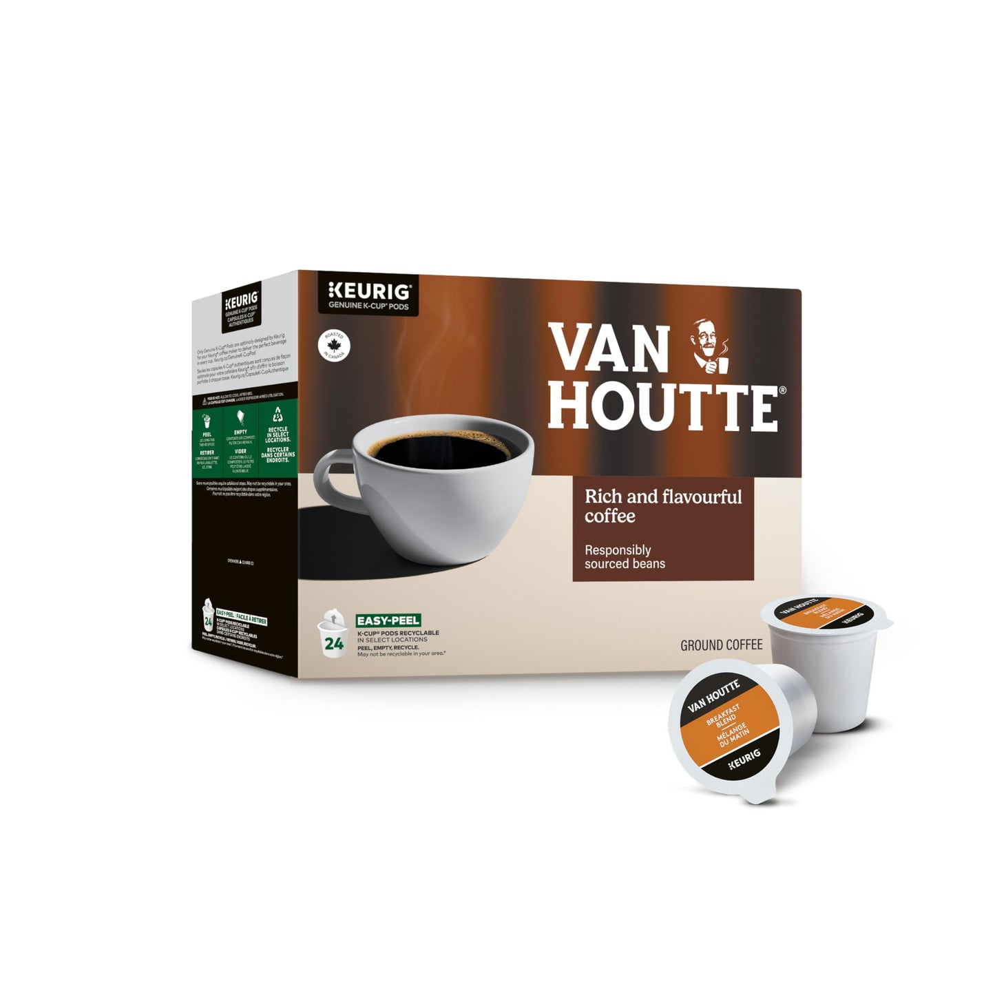 Van Houtte Breakfast Blend K-Cup Coffee Pods, 24 Count For Keurig Coffee Makers