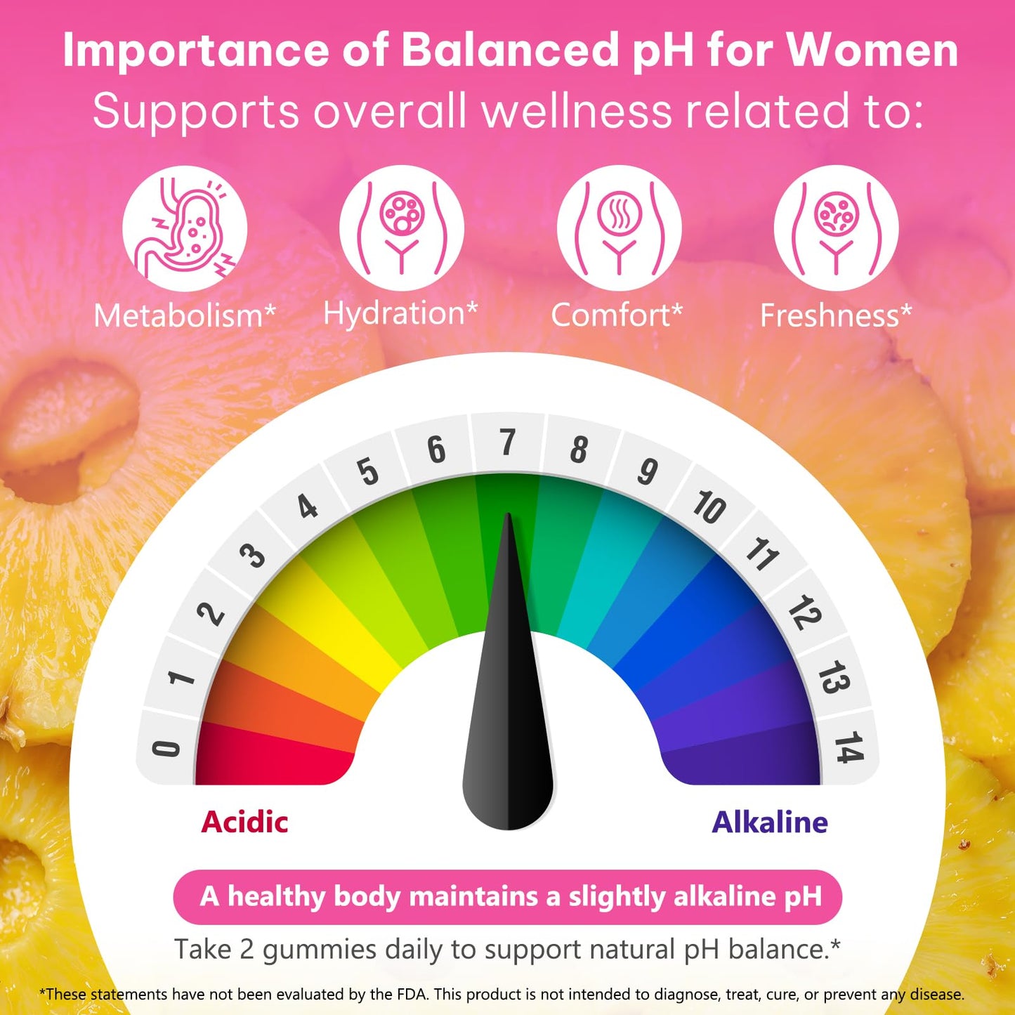 Probiotics Gummies for Women Wellness, Pineapple Flavor, 60 Gummies (1 Pack) - Available at All In One Marketplace Canada