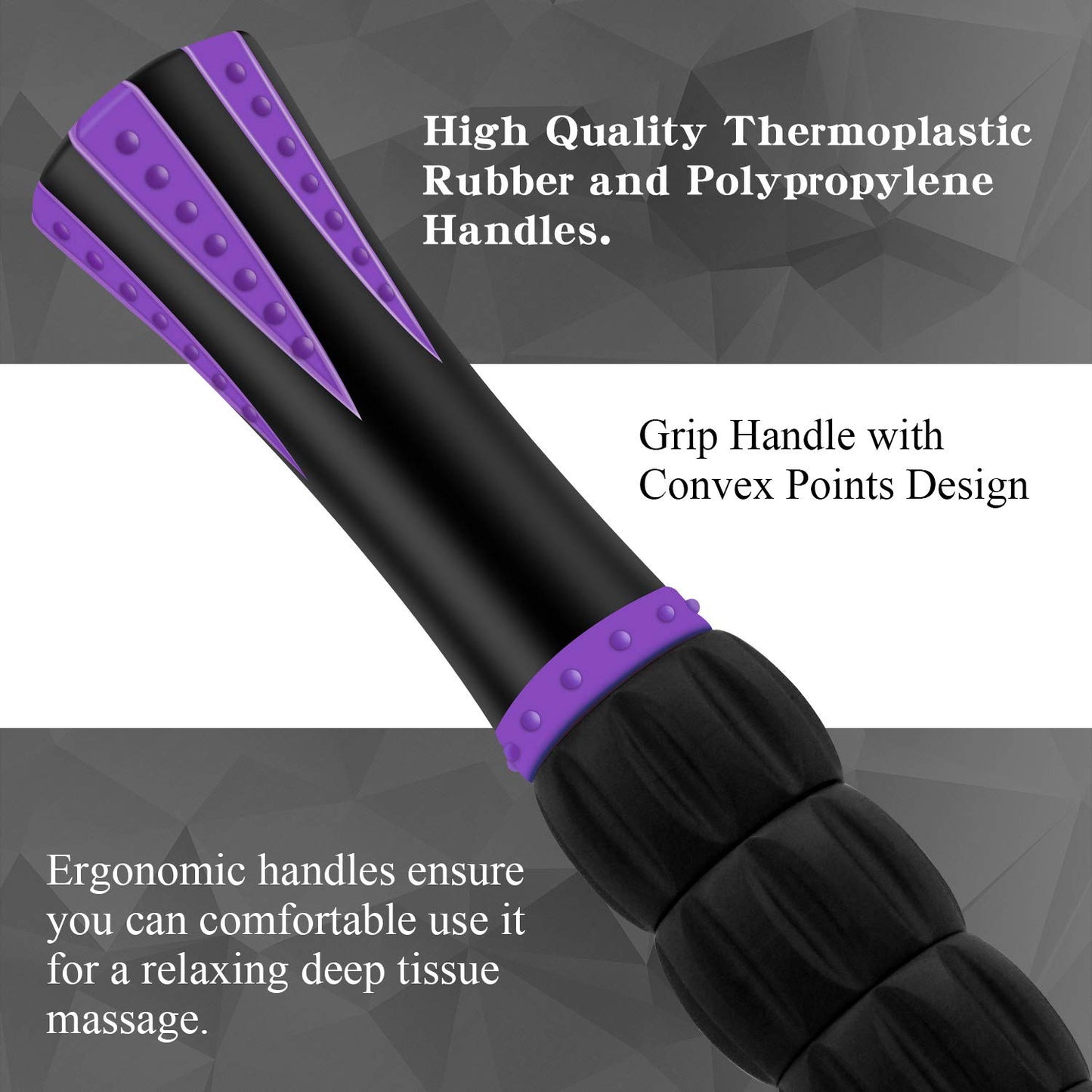 Muscle Roller, Massage Roller Stick for Athletes, Help Reducing Muscle Soreness Cramping Tightness Leg Arms Back Calves Muscle Massager(Purple) - Available at All In One Marketplace Canada