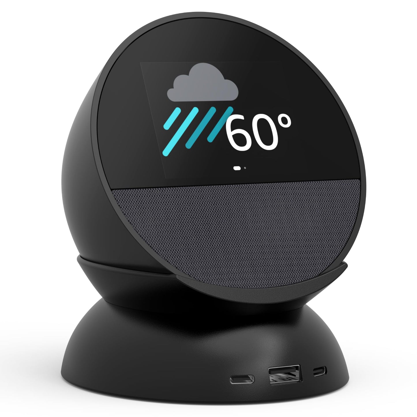 All-New, Made for Amazon Stand with USB-C and USB-A Charging Ports for Echo Spot (2024 Release)