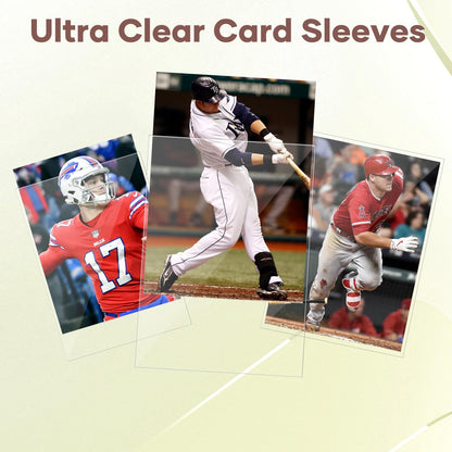 600 Counts Card Sleeves, Clear Trading Card Sleeves, Ultra Soft Hockey Cards Sleeves, Plastic Card Protector for Standard Cards Fit for MTG, Hockey, Sports, Game Cards