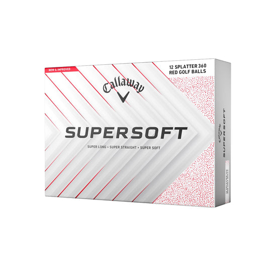 Callaway Golf Balles de golf Supersoft (2025, Rouge éclaboussé) 🍁 All In One Marketplace Canada