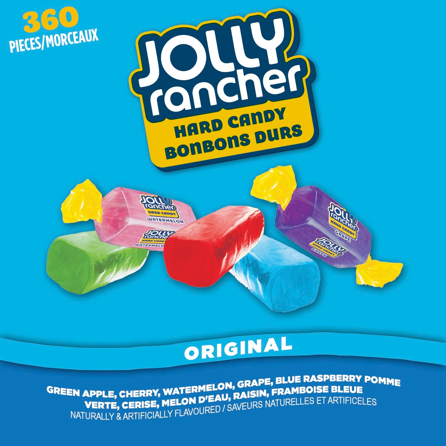 JOLLY RANCHER Assorted Hard Candy, 360 Count (2.26kg) – Individually Wrapped Fruity Candy for Gifts & Sharing - Available at All In One Marketplace Canada