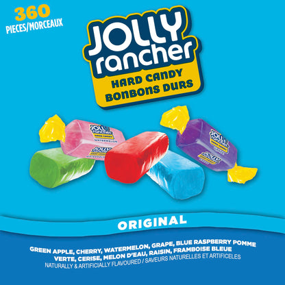 JOLLY RANCHER Assorted Hard Candy, 360 Count (2.26kg) – Individually Wrapped Fruity Candy for Gifts & Sharing - Available at All In One Marketplace Canada