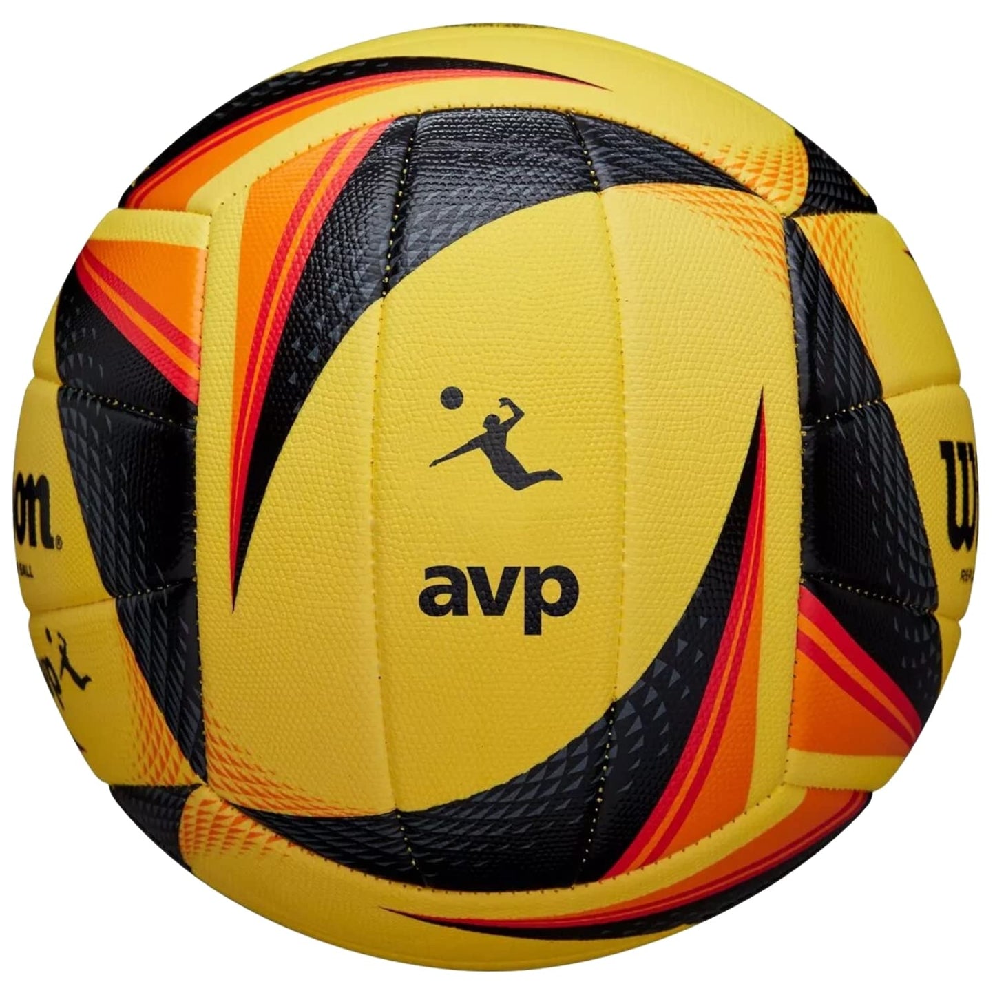 Wilson Offical AVP II Replica Outdoor Beach + Sand Volleyball - Yellow/Black, Offical Size WILSON