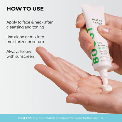 Paula's Choice BOOST 10% Azelaic Acid Booster Cream Gel, Licorice Extract & Salicylic Acid, Oil-Free Skin Serum, Fragrance-Free, 30 ml - Available at All In One Marketplace Canada