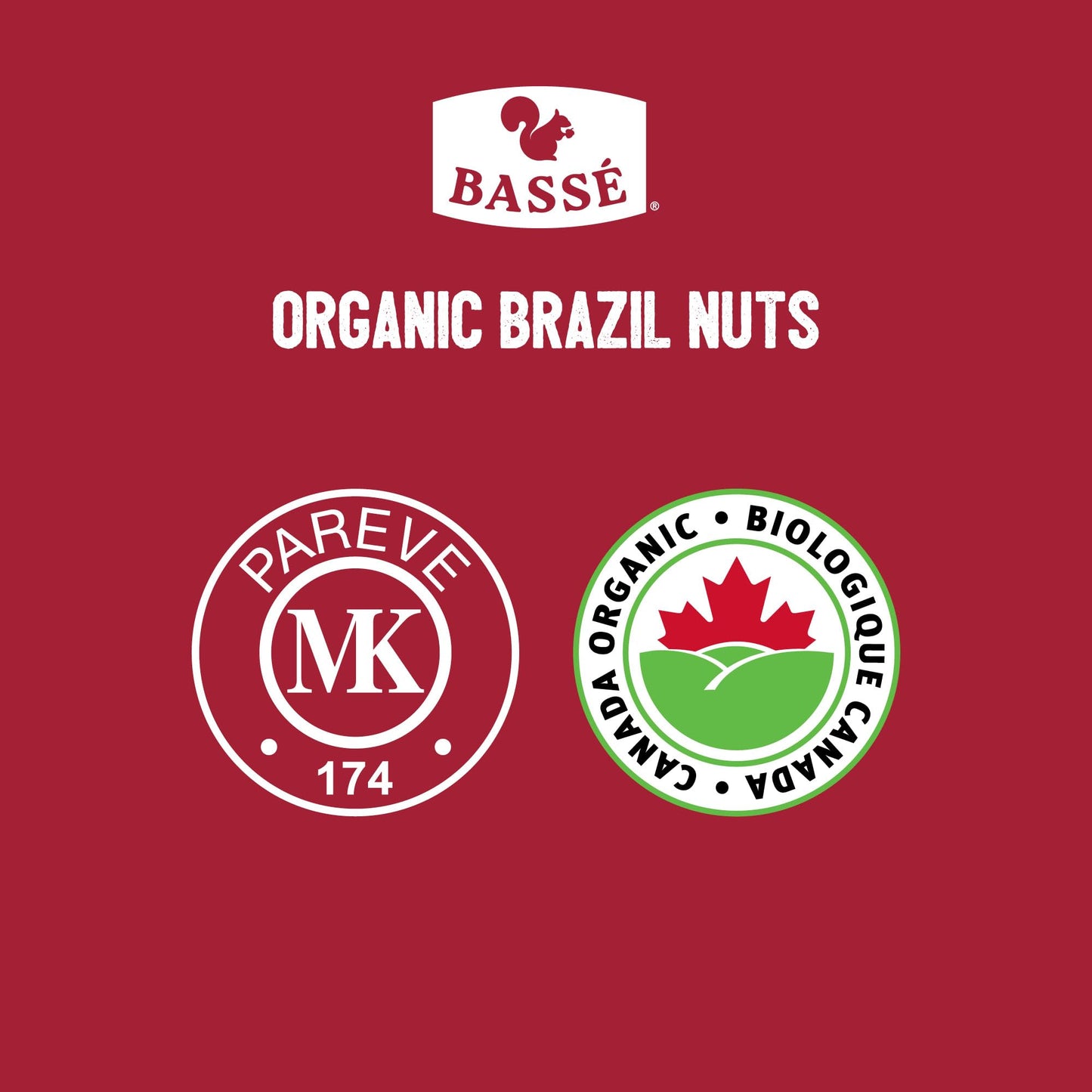 Bassé Organic Whole Brazil Nuts, 1 Kg