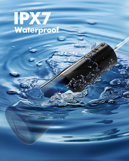 WAFLOO Water Flossers - Portable 300ML Larger Tank Waterflosser IPX7 Waterproof Floss for Home Travel, 5 Modes, 6 Flossing Tips - Available at All In One Marketplace Canada