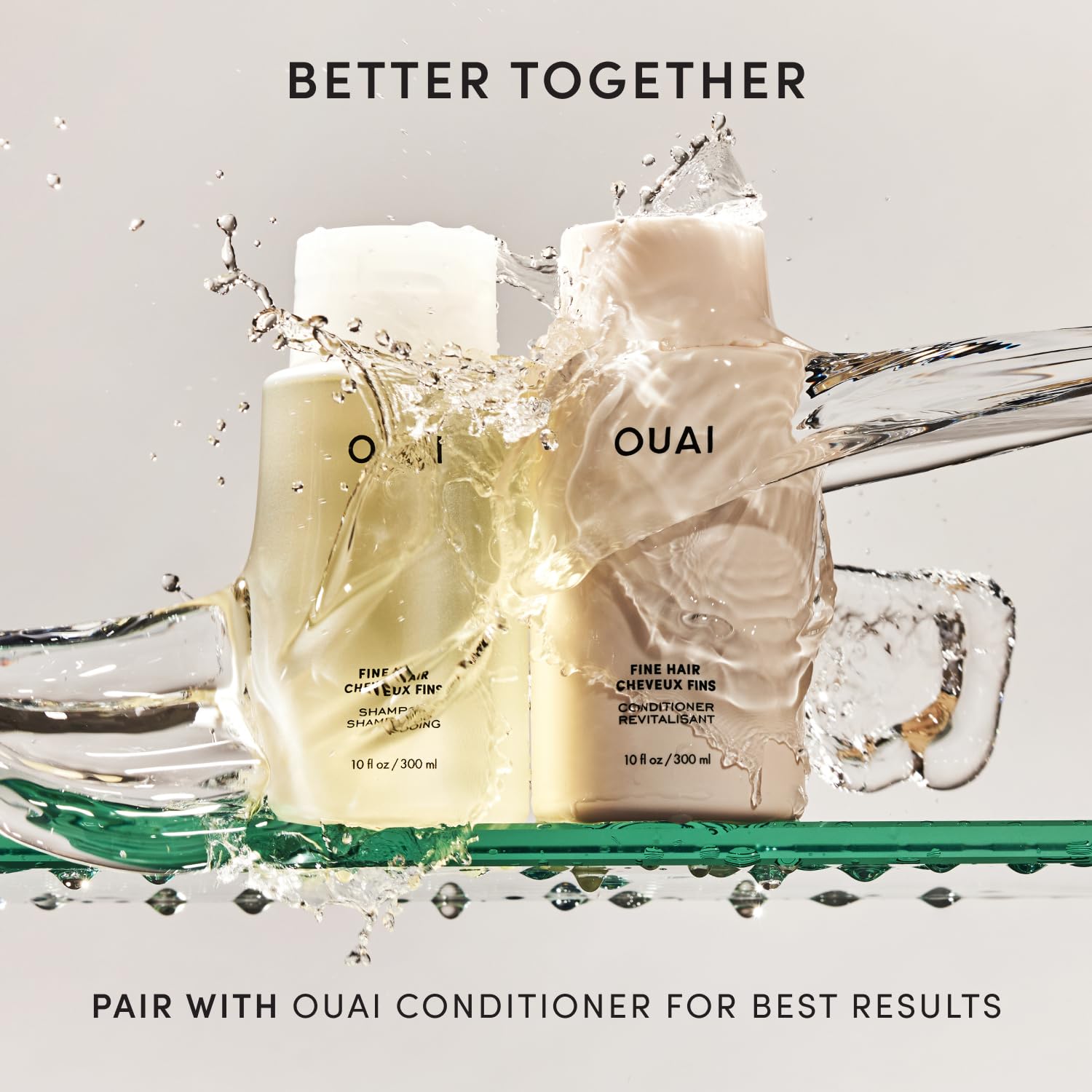 OUAI Fine Hair Shampoo - Biotin Thickening Shampoo for Flat, Thin Hair - Volumizing & Strengthening Keratin & Chia Seed Oil for Women & Men - Lightweight, Color-Safe, Sulfate Free, 10 Oz - Available at All In One Marketplace Canada