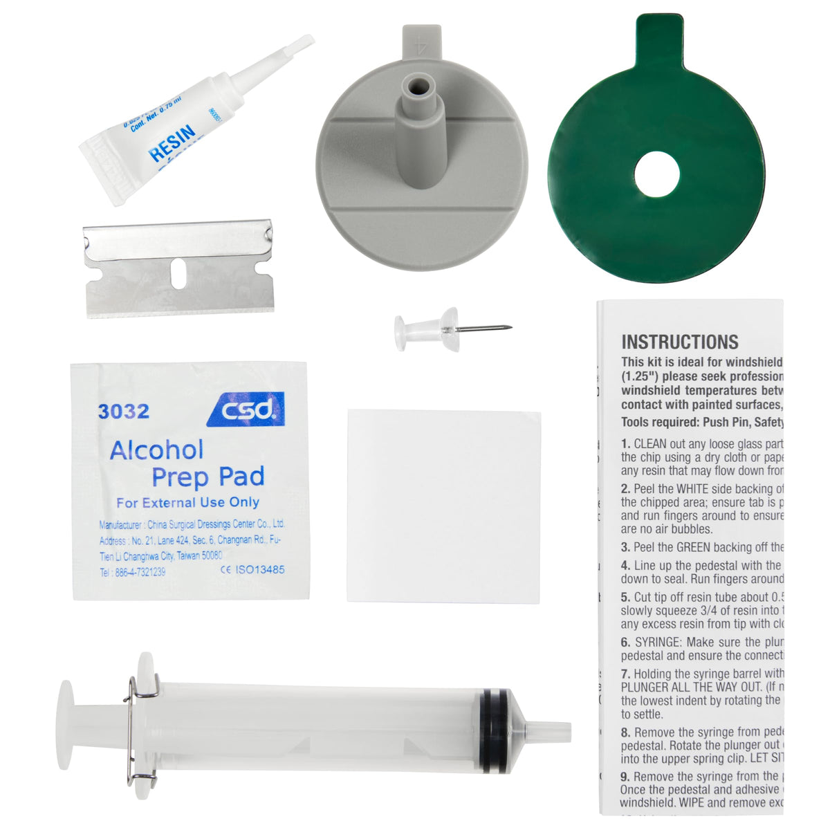 Permatex 81546 Bullseye Windshield Repair Kit, 0.75mL