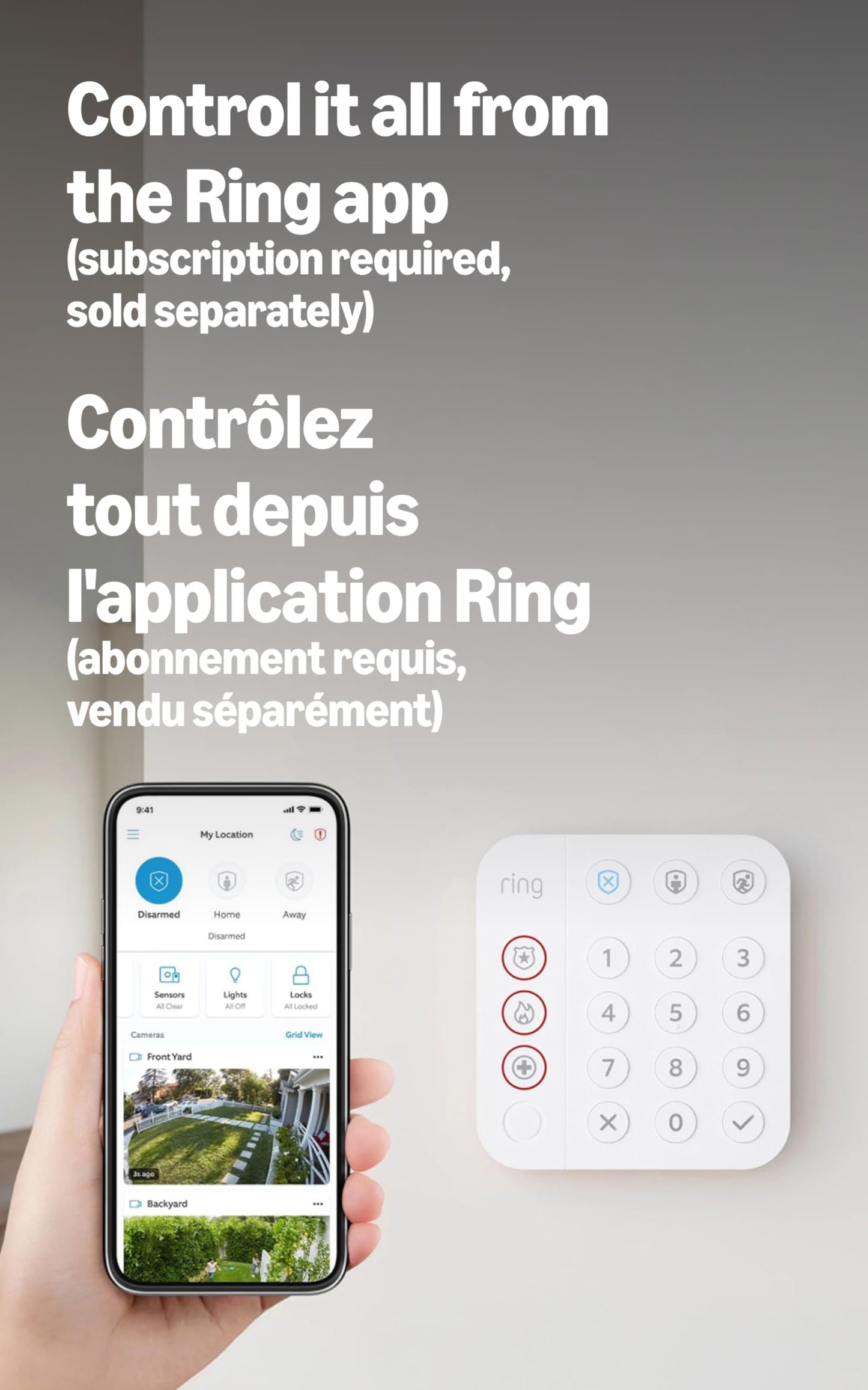 Ring Alarm 5-Piece Kit (newest model), Wireless smart home or business security system, expandable, easy setup, Mobile App Control, 24/7 Professional Monitoring, Alexa Compatible