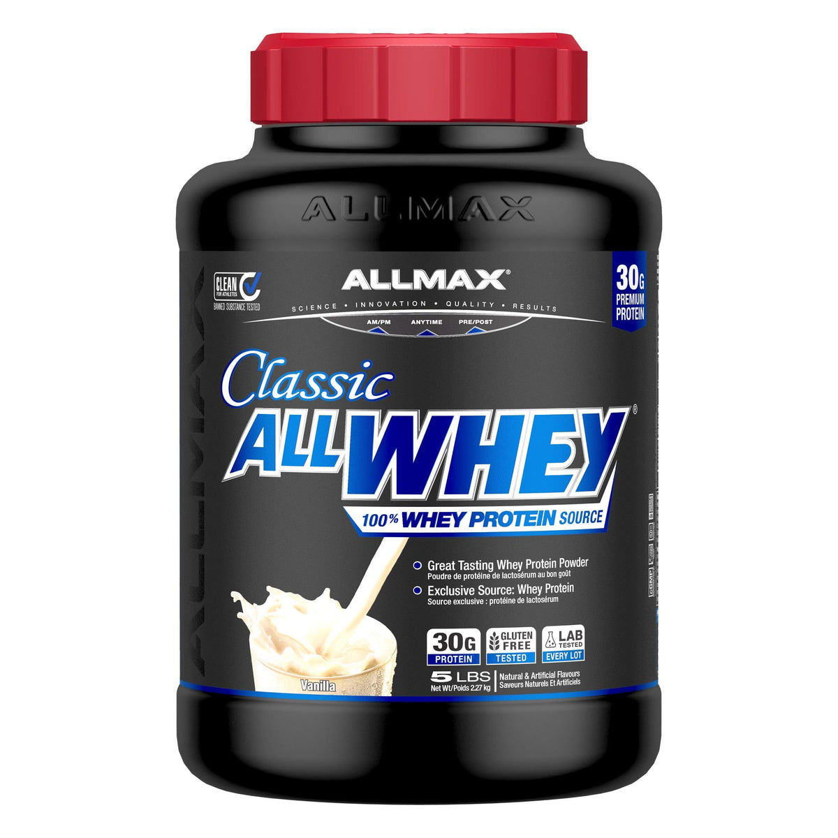 ALLMAX AllWhey Classic Whey Protein Powder, Vanilla, 5 lb