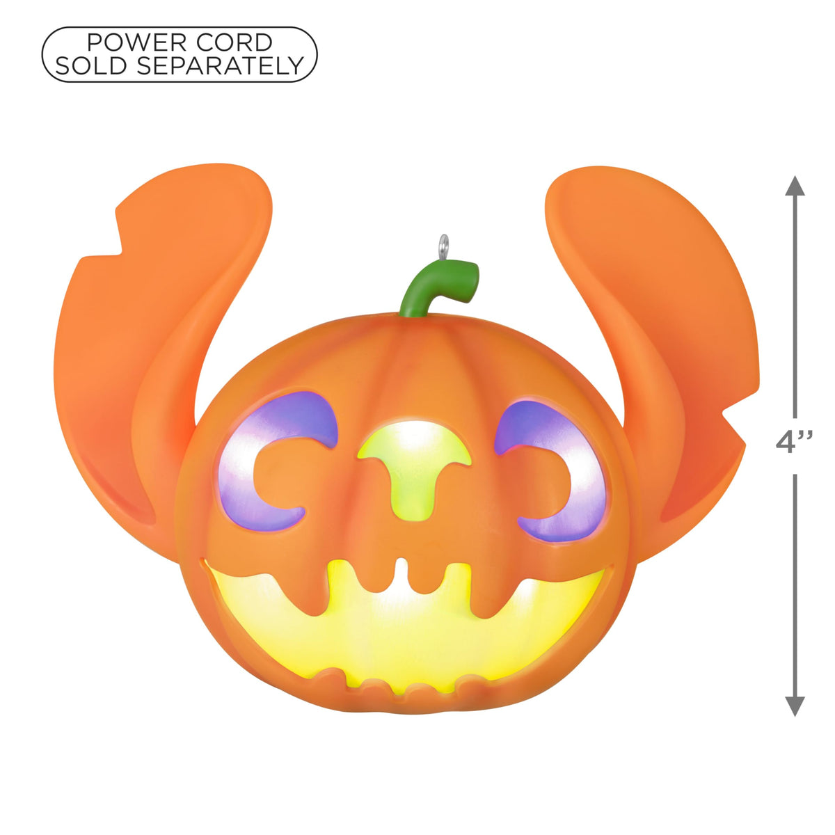 Hallmark Keepsake Halloween Ornament 2025, Disney Lilo & Stitch Spooky Stitch Jack-o'-Lantern with Light, Gifts for Disney Fans