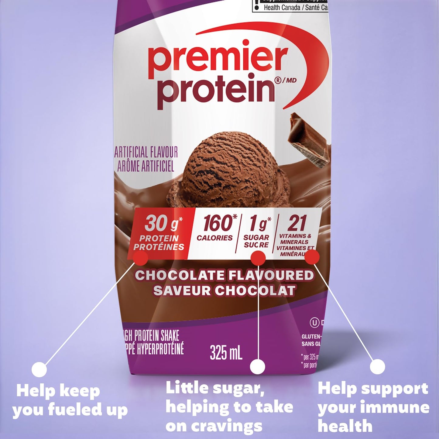 Premier Protein Chocolate Shake - 30g Protein, 1g Sugar, 11 fl oz (Pack of 10)