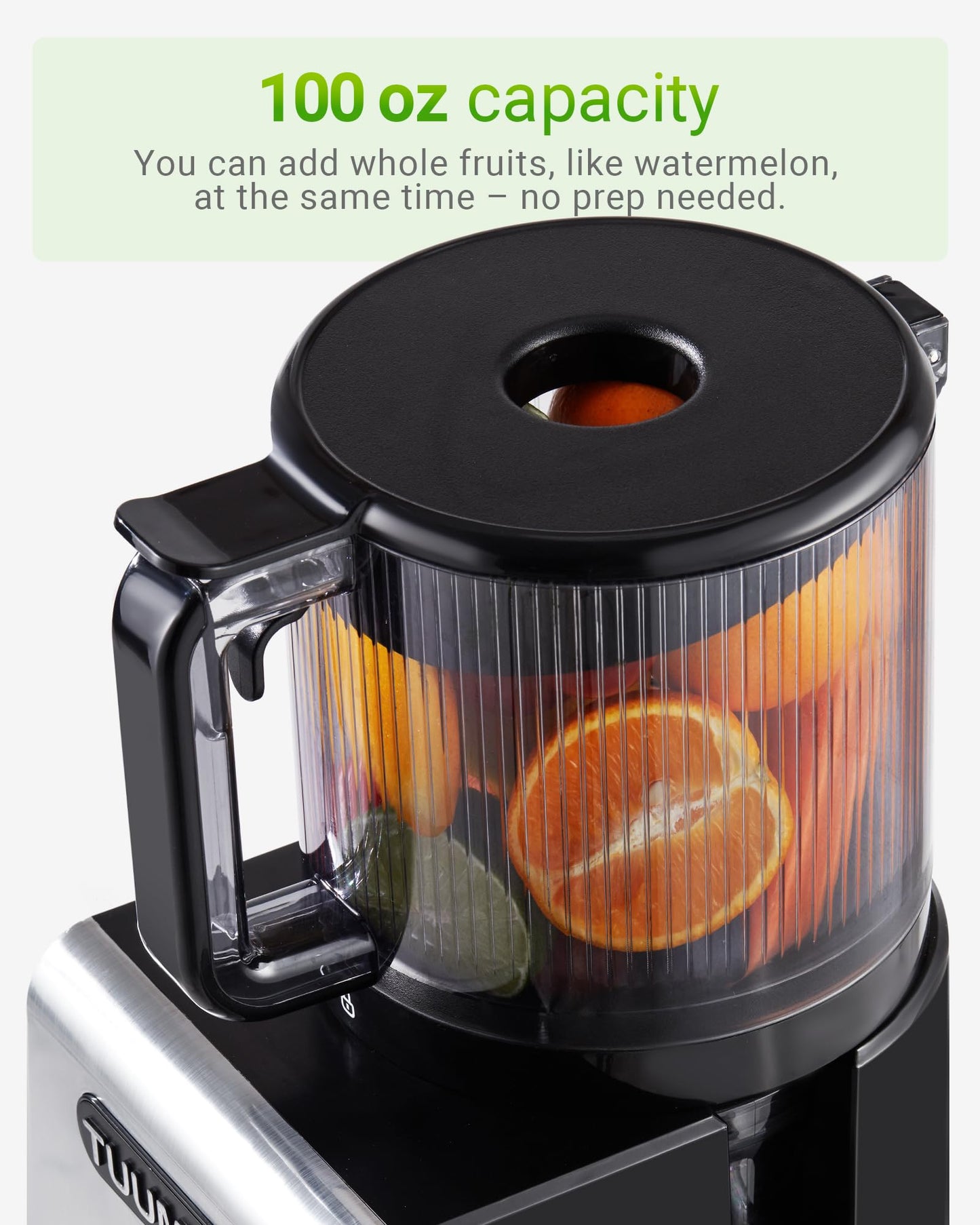Juicer Machine, 6.5" Large Feed Chute Cold Press Juicer with 350W, Slow Masticating Juicer for Whole Vegetables & Fruits, High Juice Yield, Easy to Clean, Black - Available at All In One Marketplace Canada