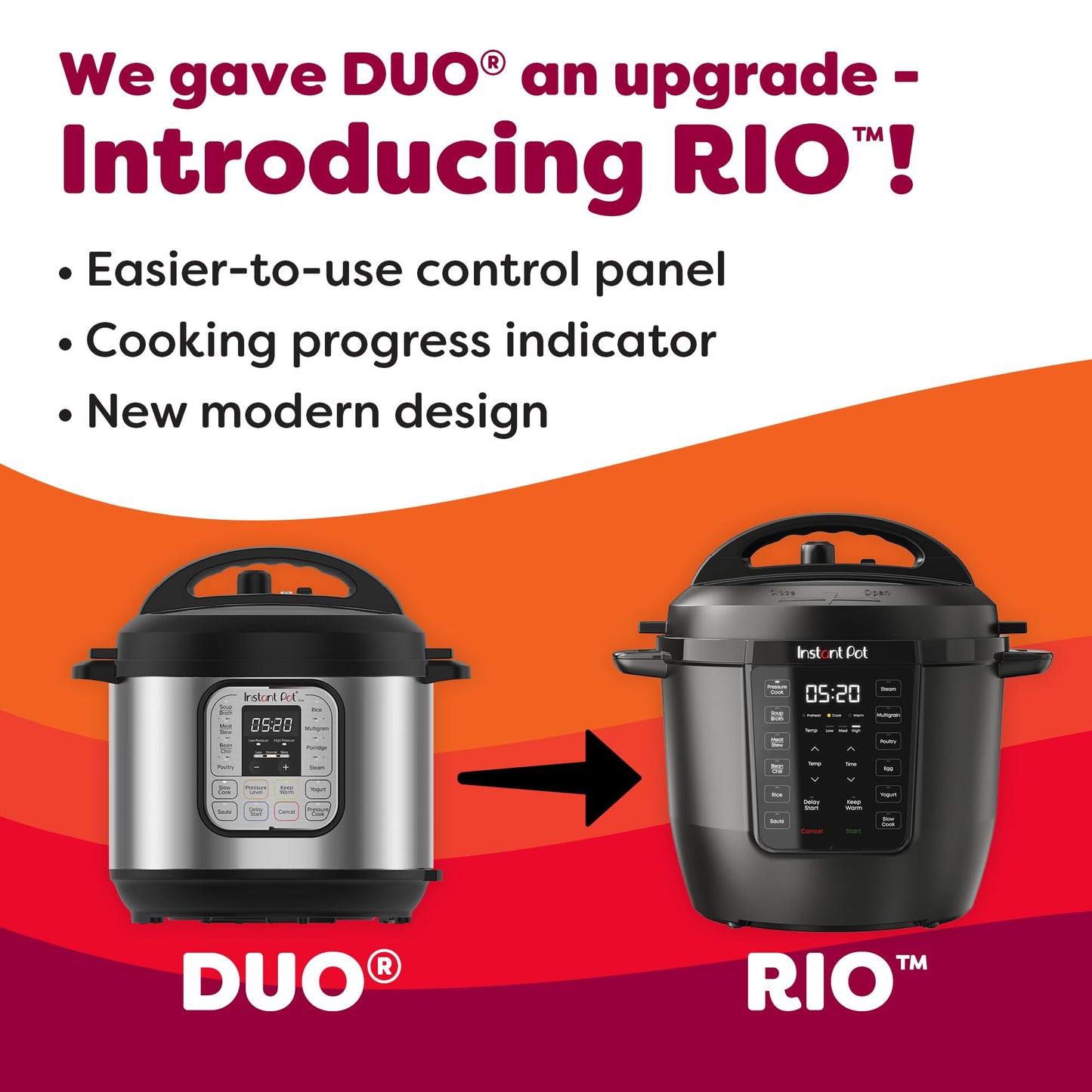 Instant Pot RIO, 7-in-1 Electric Multi-Cooker, Pressure Cooker, Slow Cooker, Rice Cooker, Steamer, Sauté, Yogurt Maker, & Warmer, Includes App With Over 800 Recipes, 6 Quart Instant Pot