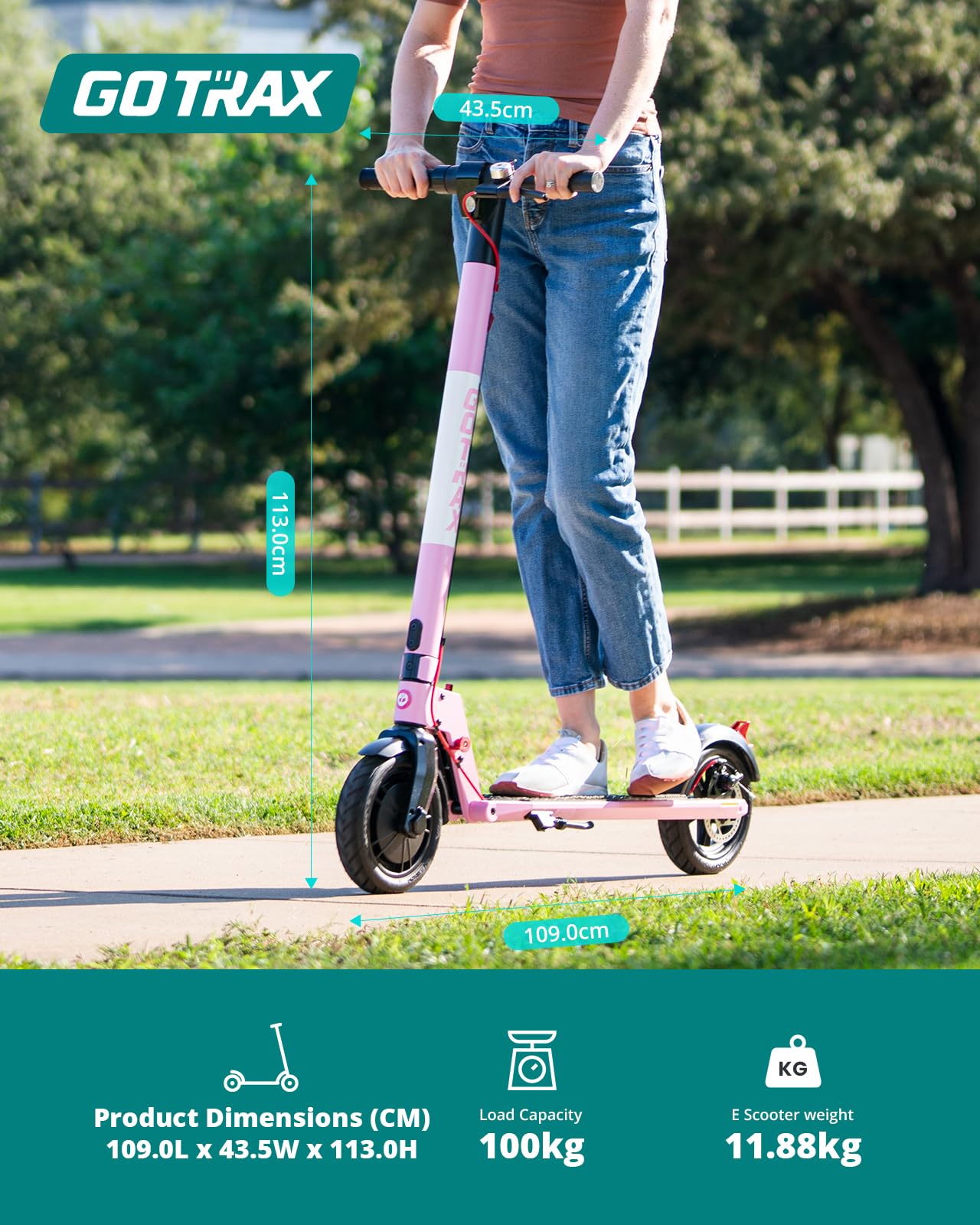 Gotrax Electric Scooter for Adults, 8.5" Tire, Max 15Km Range, 25Km/h Speed Gotrax
