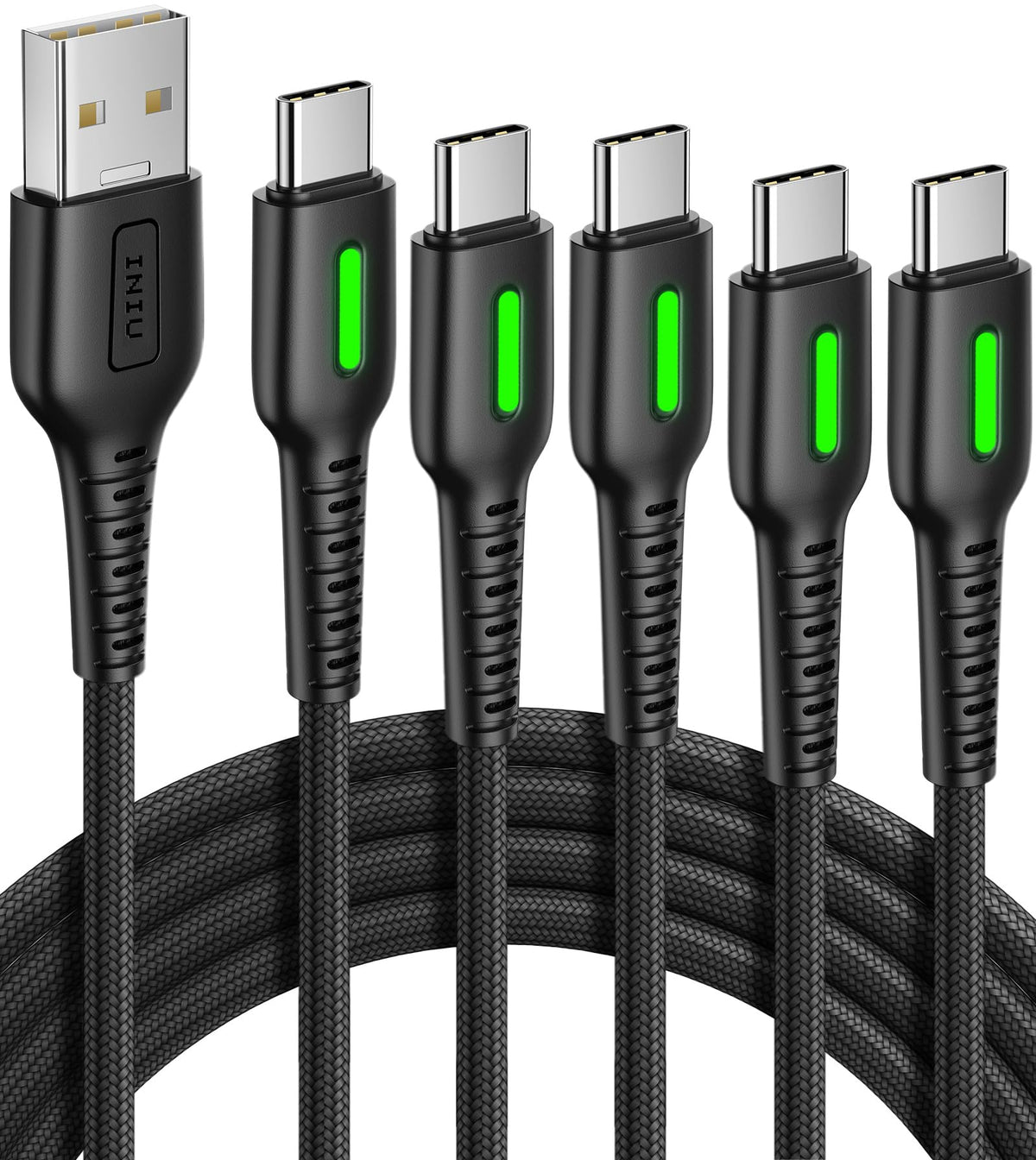 INIU USB A to USB C Cable, QC 3.0 Fast Charging USB C Cable