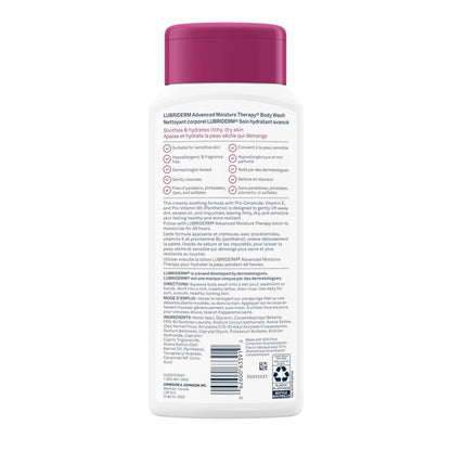 Lubriderm Advanced Moisture Therapy Body Wash, Fragrance Free, 473 mL
