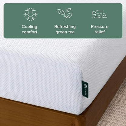 Zinus Full Mattress - 6 Inch Green Tea Cooling Gel Memory Foam Mattress, Pressure Relief, for Cool Sleep, CertiPUR-US Certified Foam, Mattress in a Box, 10-Year Warranty, Full Size
