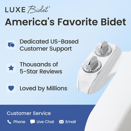 LUXE Bidet NEO 185 Plus - Patented Bidet Attachment for Toilet, Chrome LUXE Bidet