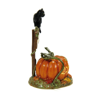 Figurine Department 56 Village Collection Accessories Halloween Feline Noir 2024, édition limitée datée, 9,5 cm, multicolore