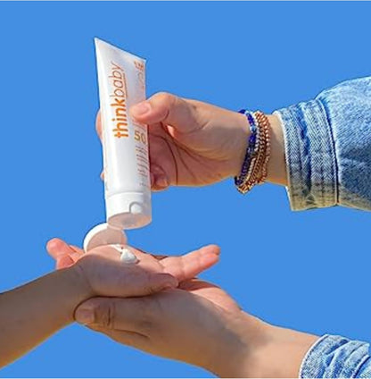 Thinkbaby - Safe Sunscreen SPF 50+, Broad Spectrum Protection - 6oz
