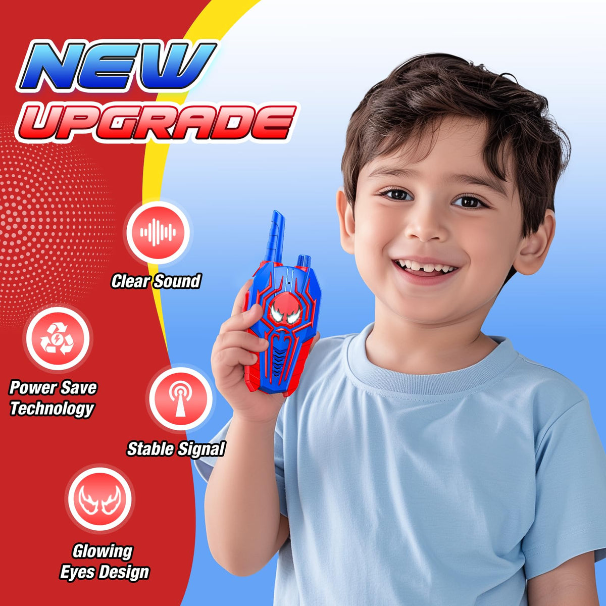 Exssary Walkie Talkies for Kids, Toys for 3 4 5 6 7 8 Year Old Boys Girls Outdoor Toys for Kids 3-5 6-8 Year Old Boy Girl Christmas Birthday Gifts Camping Backyard Activities Kid Walkie Talkies 2 Pack 🍁 All In One Marketplace Canada