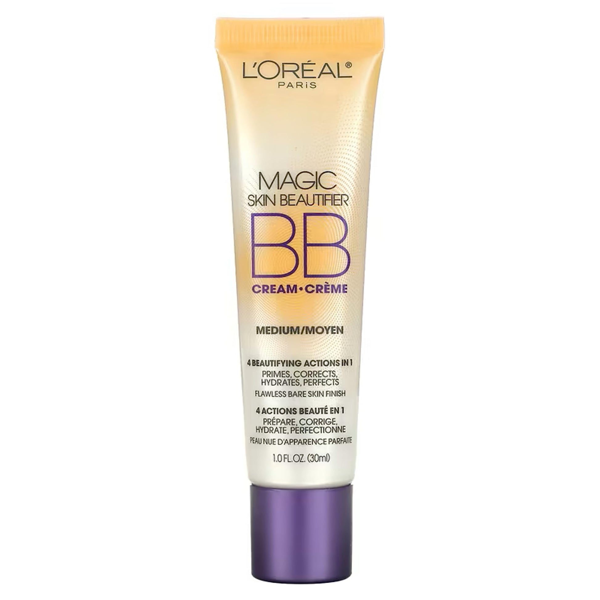 L'Oréal Paris Magic BB Cream, Makeup Primer, Skin Beautifier, Anti-Redness, 4-in-1 Ultra-Light Lotion, Medium, 30 mL L'Oreal Paris