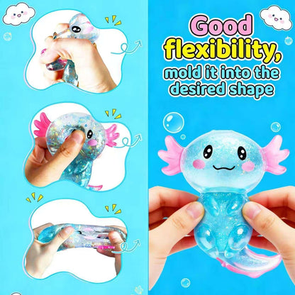 2Pcs Axolotl Squishy, Axolotls Design Squeeze Stress Ball, Axolotls Balls Sensory Stress for Party Favors Birthday Gift