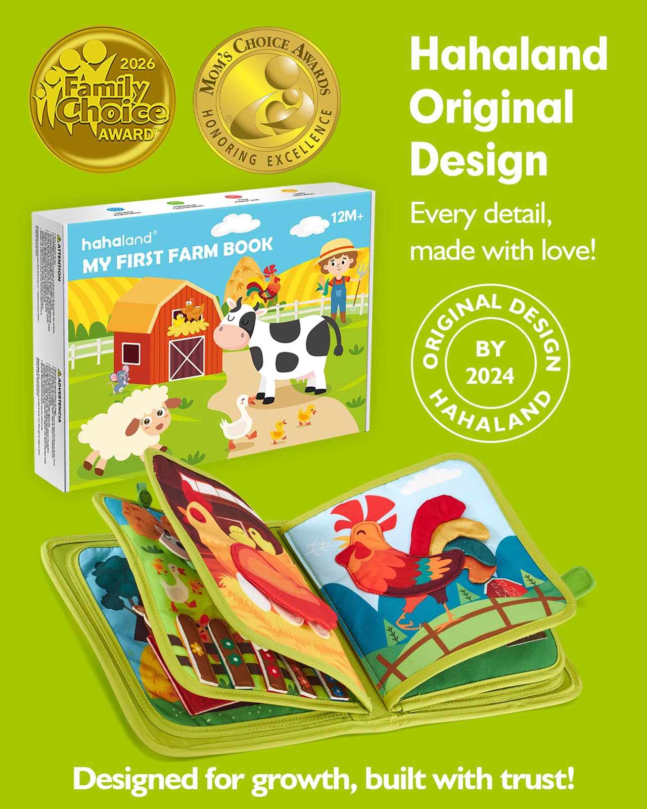 hahaland Busy Books for Toddlers 1-2 - Montessori Toddler Busy Board for 1 2 Year Old, 20 in 1 Quiet Book Educational Toddler Toys for 1 2 3 Year Old Boy Girls Gifts, Travel Toys for Toddlers 1-3 - Available at All In One Marketplace Canada