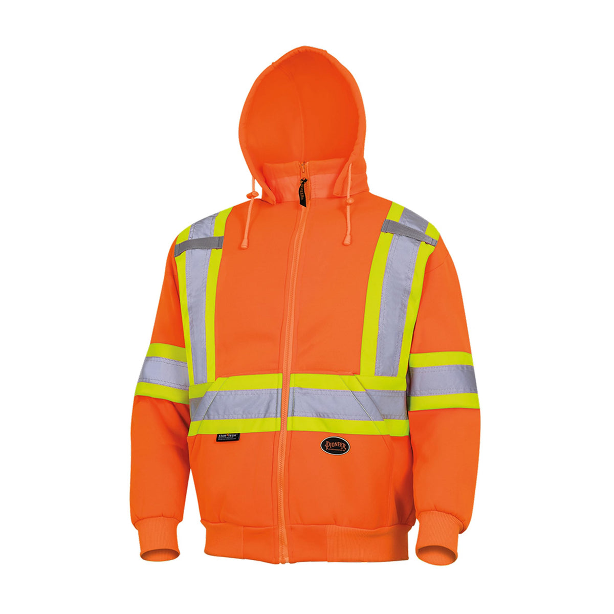 Pioneer Hi Vis Hoodie For Men - Heavyweight Orange Fleece - Class 2 🍁 All In One Marketplace Canada
