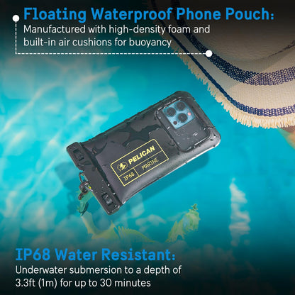 Pelican 2 Pack Marine Waterproof Phone Pouch (Regular) -Black/Hi-Vis Yellow - Available at All In One Marketplace Canada
