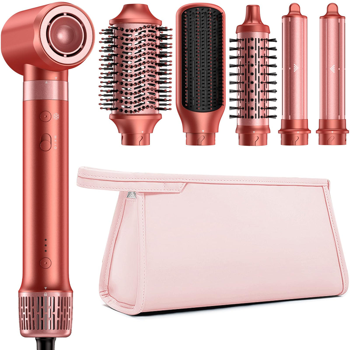 HITTIONA 6 IN 1 Hot Air Styler & Hair Dryer Brush, 1500W Multi Hair Styler