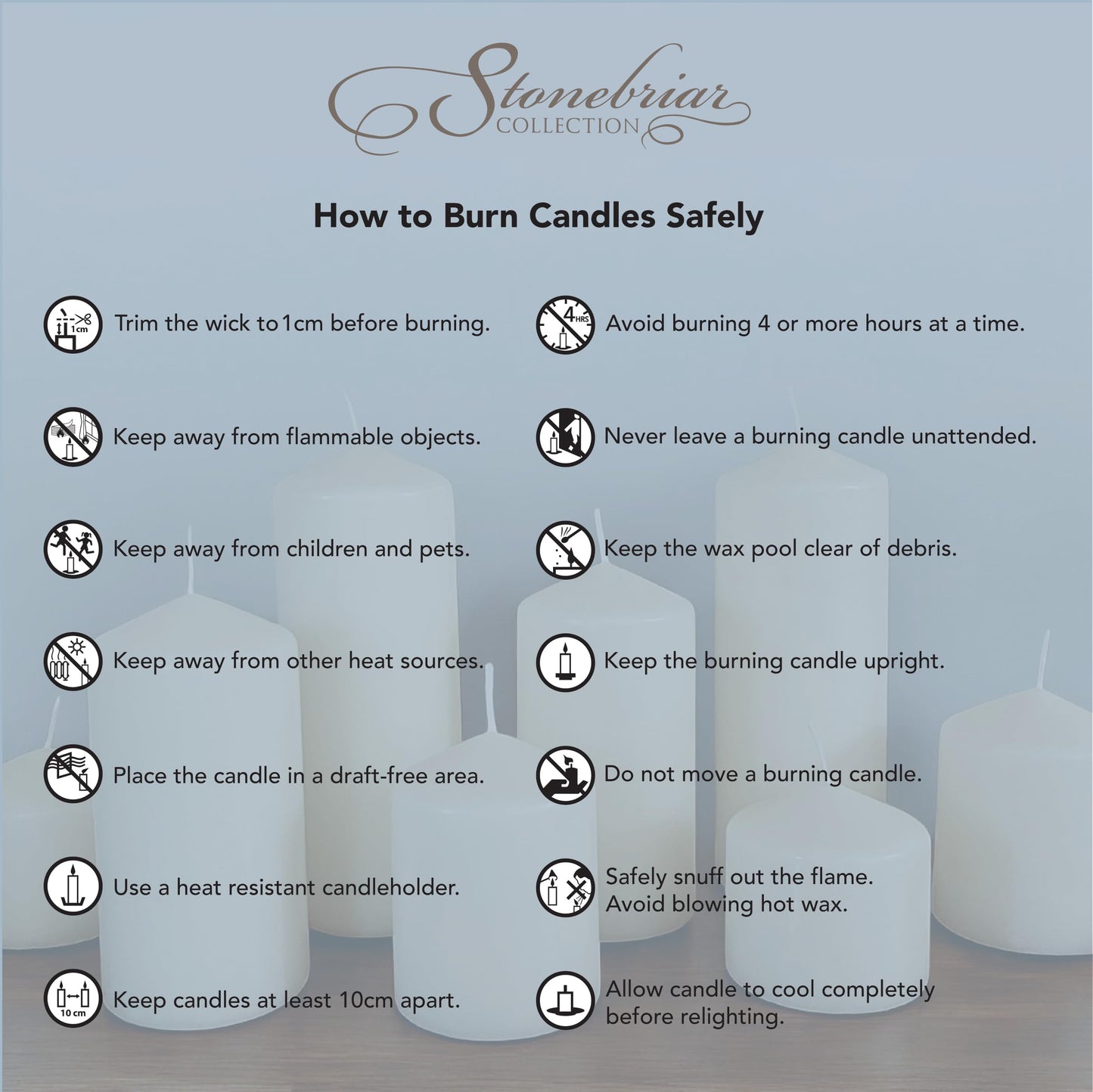 Stonebriar Unscented White Tall Pillar Candles, 65 Hour Burning Candle Pillars, Perfect for Decor, Weddings, Emergencies 3" X 6", 6 Count Stonebriar