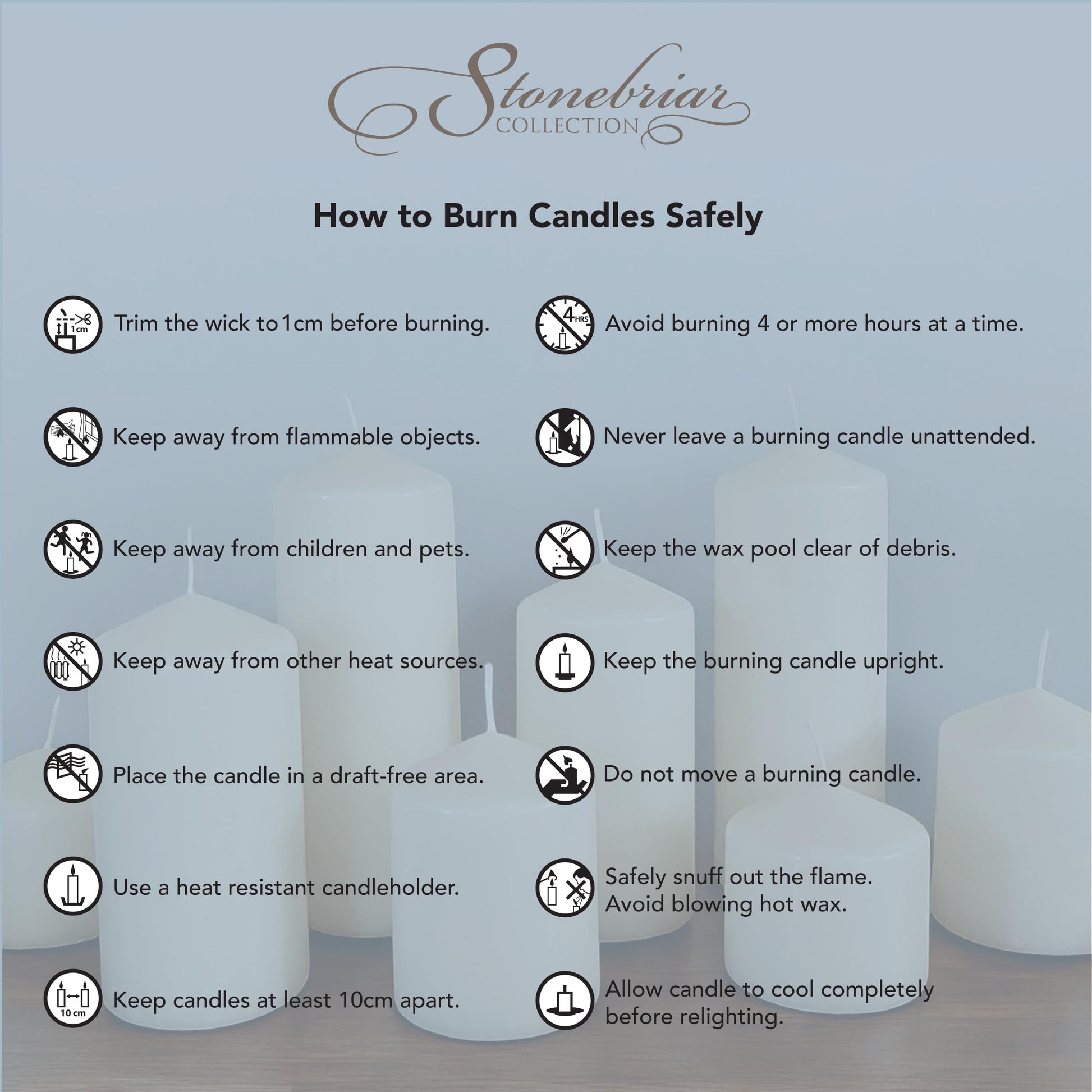 Stonebriar Unscented White Tall Pillar Candles, 65 Hour Burning Candle Pillars, Perfect for Decor, Weddings, Emergencies 3" X 6", 6 Count Stonebriar