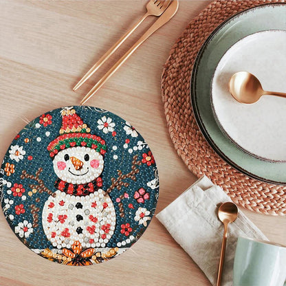8 PCS Diamond Art Coasters Christmas Snowman 🍁 All In One Marketplace Canada