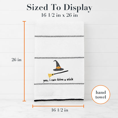 Torchon d'Halloween Mud Pie, Drive Stick, 42 cm x 66 cm