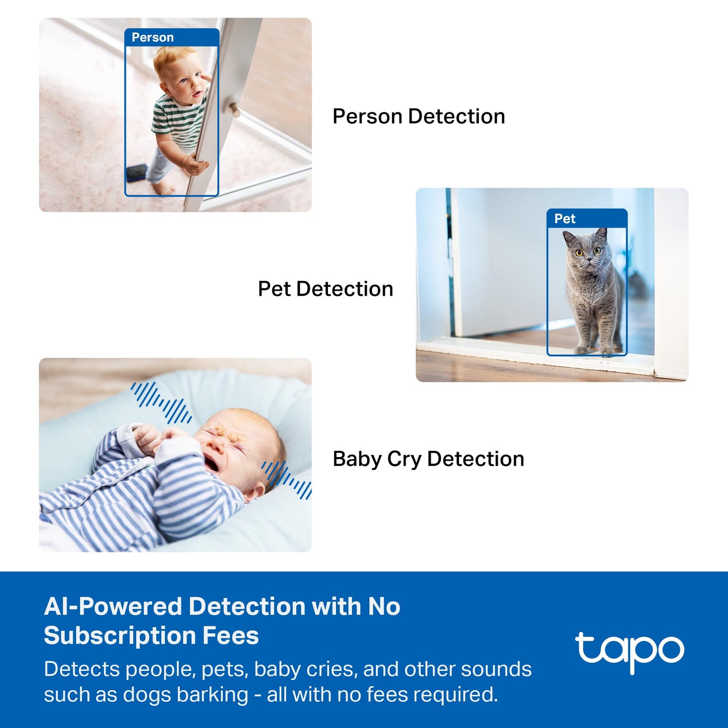 Tapo 3K 5MP Pan/Tilt Security WiFi Camera, Baby & Pet Camera, 360° Motion Tracking, 2-Way Audio, 40Ft. Night Vision, Cloud & Local Storage (Up to 512 GB), Works w/Alexa & Google (Tapo C230)