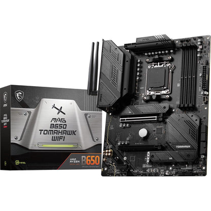 MSI MAG B650 Tomahawk WiFi Gaming Motherboard (AMD AM5, ATX, DDR5, PCIe 4.0, M.2, SATA 6Gb/s, USB 3.2 Gen 2, HDMI/DP, Wi-Fi 6E, AMD Ryzen 7000 Series Desktop Processors) MSI