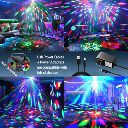 Party Lights, Disco Ball Lights,Dj Disco Lights,Rave Lights Stage Light Strobe Lights Laser Lights Sound Activated with Remote Control for Xmas Club Bar Parties Holiday Dance Christmas Birthdy 🍁 All In One Marketplace Canada
