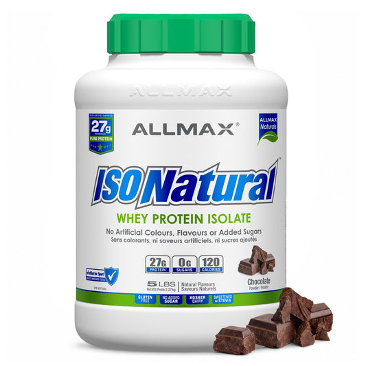 ALLMAX ISONATURAL Protein Isolate Powder, Chocolate, 5 lb, 73 Servings