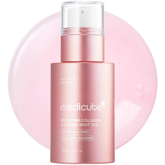 medicube PDRN Pink Collagen Exosome Shot Serum 7,500 PPM | Liquid Skin Booster | Exosome, Salmon DNA PDRN, Spicules | Uneven Skin Tone, Pore Care, Texture | Korean Skin Care 1.01 fl.oz - Available at All In One Marketplace Canada