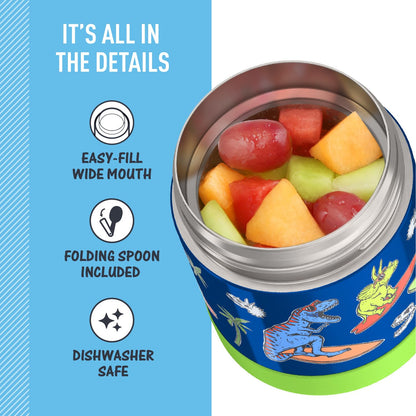THERMOS FUNTAINER Kids Food Jar with Spoon, 10oz, Daring Dinos 🍁 All In One Marketplace Canada
