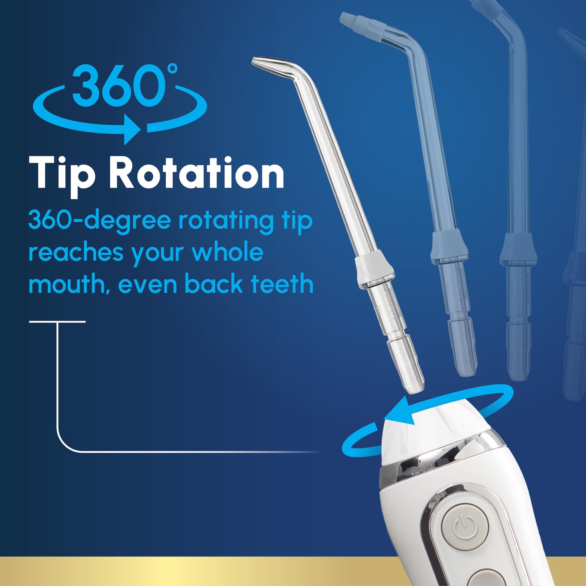 Waterpik Cordless Advanced 2.0 Water Flosser for Teeth, Gums, Braces, Dental Care with Travel Bag & 4 Tips, CDA Validated, Waterproof Rechargeable Handheld, White (1 Count) Gift for Men Women Mom Dad - Available at All In One Marketplace Canada