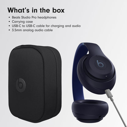 Beats Studio Pro - Wireless Bluetooth Noise Cancelling Headphones - Personalized Spatial Audio, USB-C Lossless Audio, Apple & Android Compatibility, Up to 40 Hours Battery Life - Navy 🍁 All In One Marketplace Canada