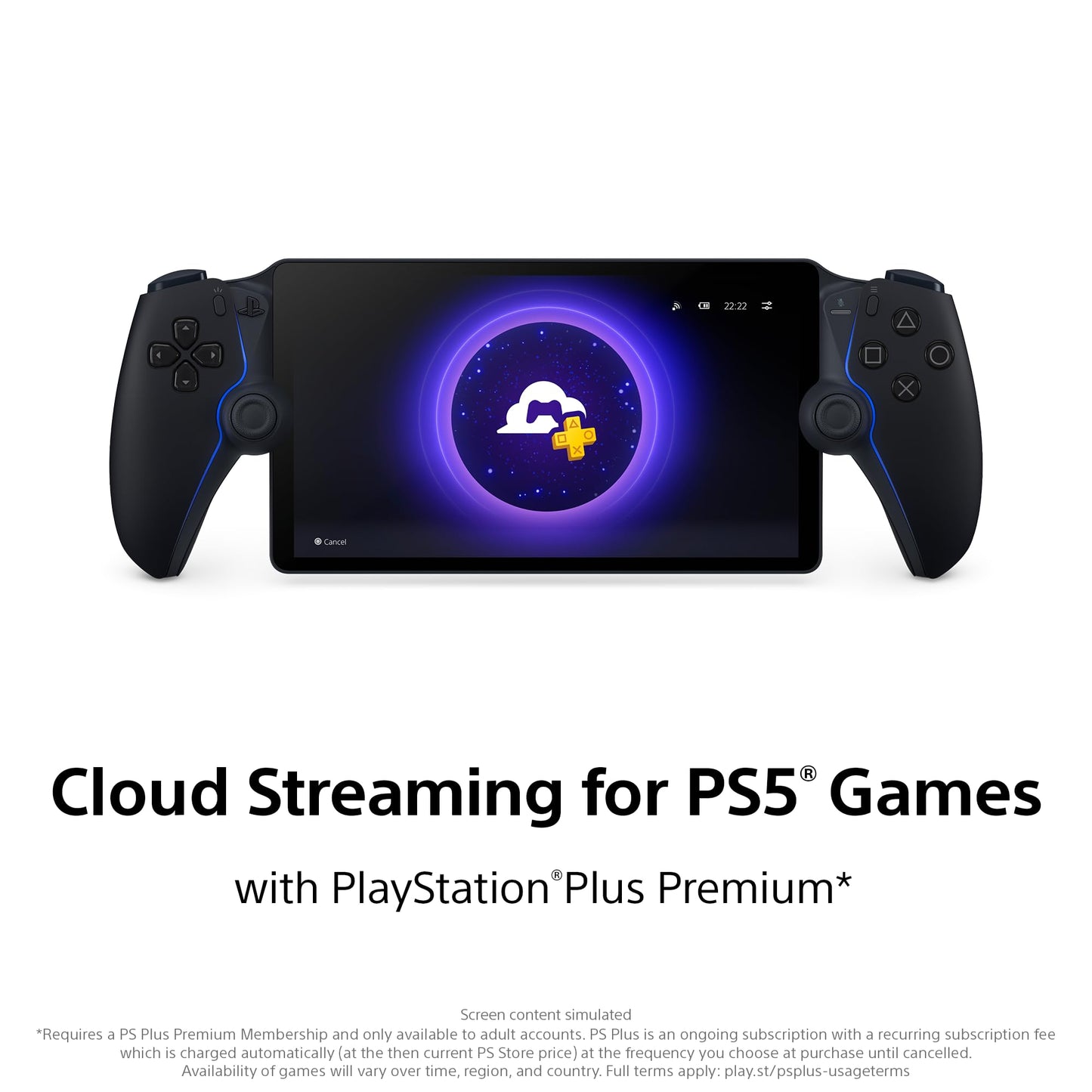 PlayStation Portal Remote Player - Midnight Black - For PlayStation 5